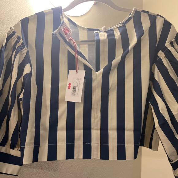 Solid and Striped Alex Crop Blouse - Picture 4 of 6